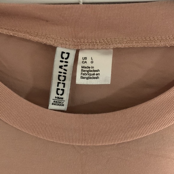 H&M coral pink crop top - Picture 2 of 3
